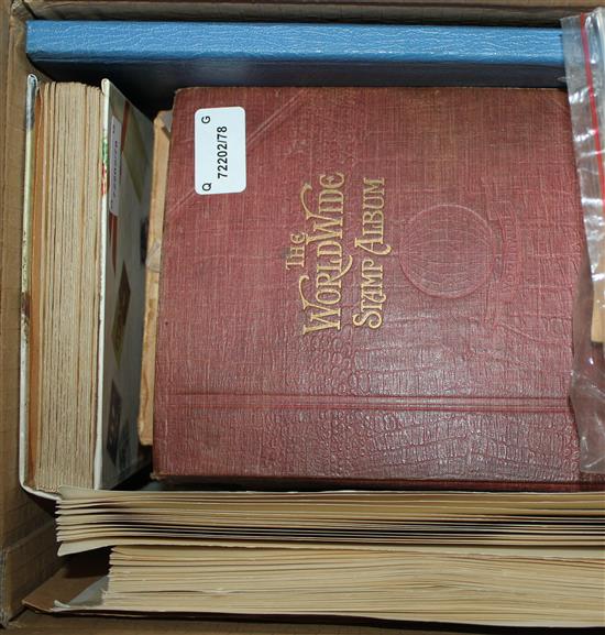 STAMPS, inc stock book QV - QEII, World Wide album, stock book & folder of QEII, quantity FDC and sundries